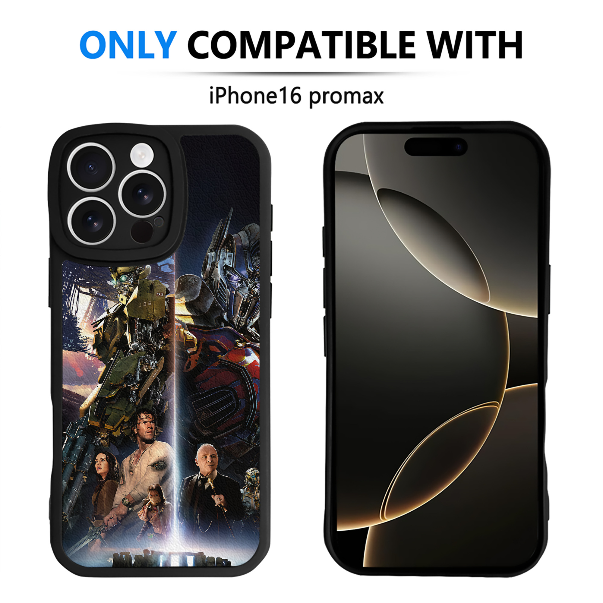 （画像用） Transformers トランスフォーマー 【iPhone 16シリーズ対応】シリコンスマホケース（レザー調） 材質：シリコン